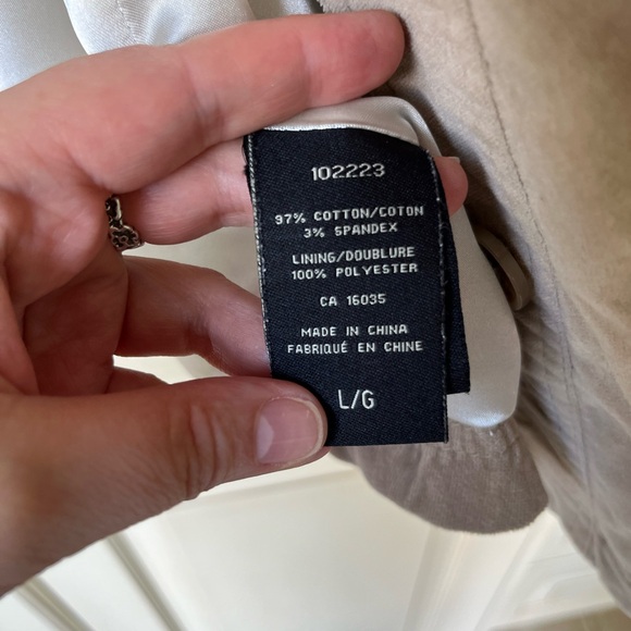 Lady Hathaway beige jacket. Large. (More M/L) Suede-like feel. - Picture 5 of 7